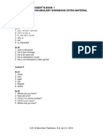 Grammar and Vocabulary Workbook Extra Material Answer Key