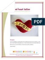 Knitted Stuffed Heart Tattoo Toy