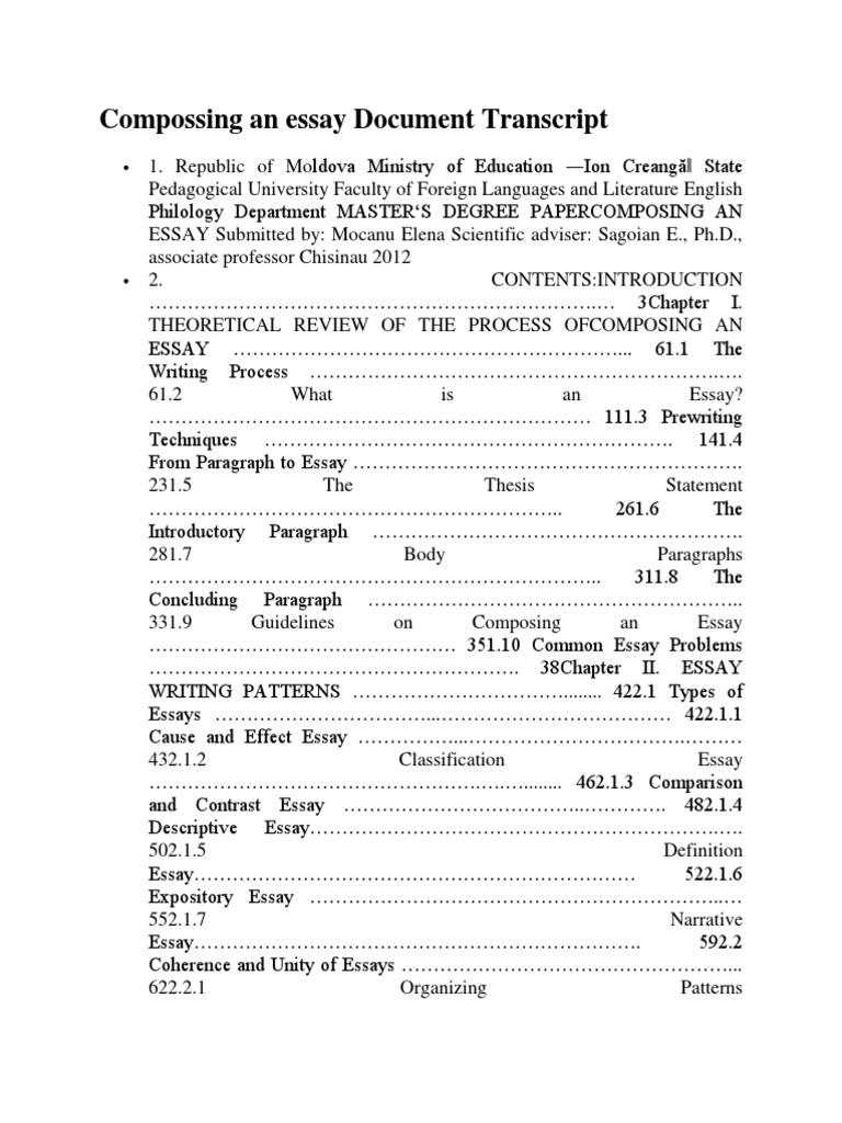 Transcript essay english image