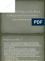 History of Historically Black C0lleges and Universities