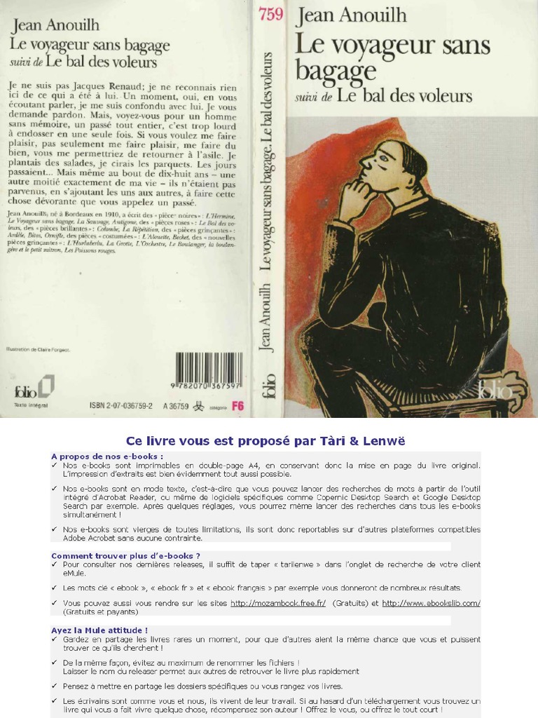 Download Jean anouilh le voyageur sans bagage Free