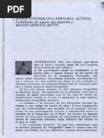 Sobre Fotografía Peruana Actual - Mario Montalbetti - 1980 (Revista Hueso Húmero)