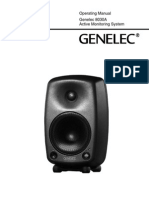 Genelec 8030A Active Monitoring System Operating Manual