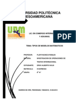 Tipos de Modelos Matematicos