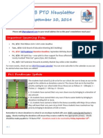 JFB PTO Newsletter 09-10-14