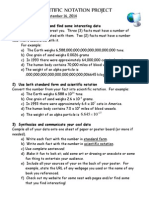 Scientific Notation Project 2014