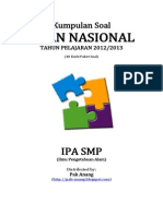 Naskah Soal UN IPA SMP 2013 (40 Paket Soal)