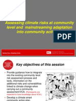Presentation Slides: Assessing Climate Risks at Community Level and Mainstreaming Adaptation Into Community Activities