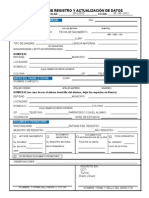 Cedula de Registro y Actualizacion de Datos 2012-2013