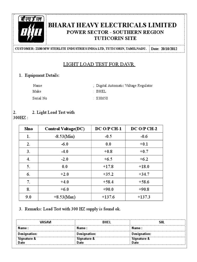Light Load Test Results at 300Hz | PDF | Electronic Engineering ...