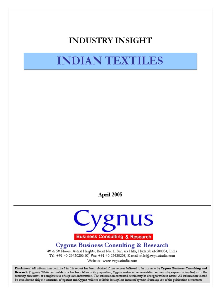 Indian Textiles: Industry Insight | PDF | Cotton | Textile Industry