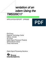 Implementation of An FSK Modem Using The TMS320C17: Application Report: Spra080