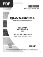 Download Naskah Soal UN Bahasa Inggris SMA 2013 Paket 1 by Maria Ngl SN239397208 doc pdf