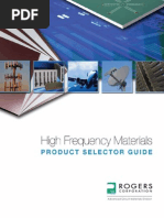 High Frequency Laminates Product Selector Guide and Standard Thicknesses and Tolerances Low Resolution