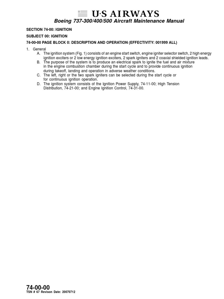 Boeing 737-300/400/500 Aircraft Maintenance Manual | PDF