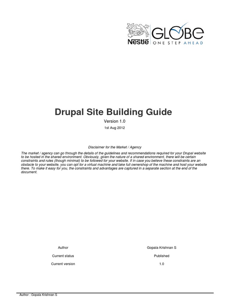 Drupal Site Building Guidelines 2012 | PDF | Drupal | Websites
