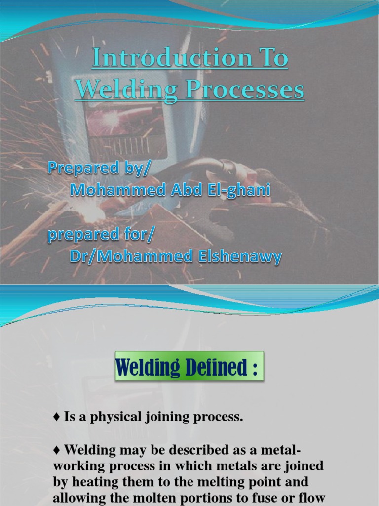 Introduction To Welding PDF Welding Construction