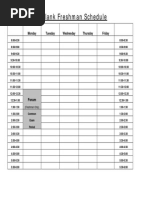 Blank Schedule