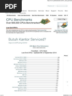 PassMark CPU Benchmarks - Low End CPU's