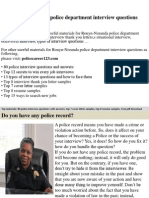 Rouyn-Noranda Police Department Interview Questions