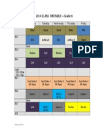 Timetable - Grade 6