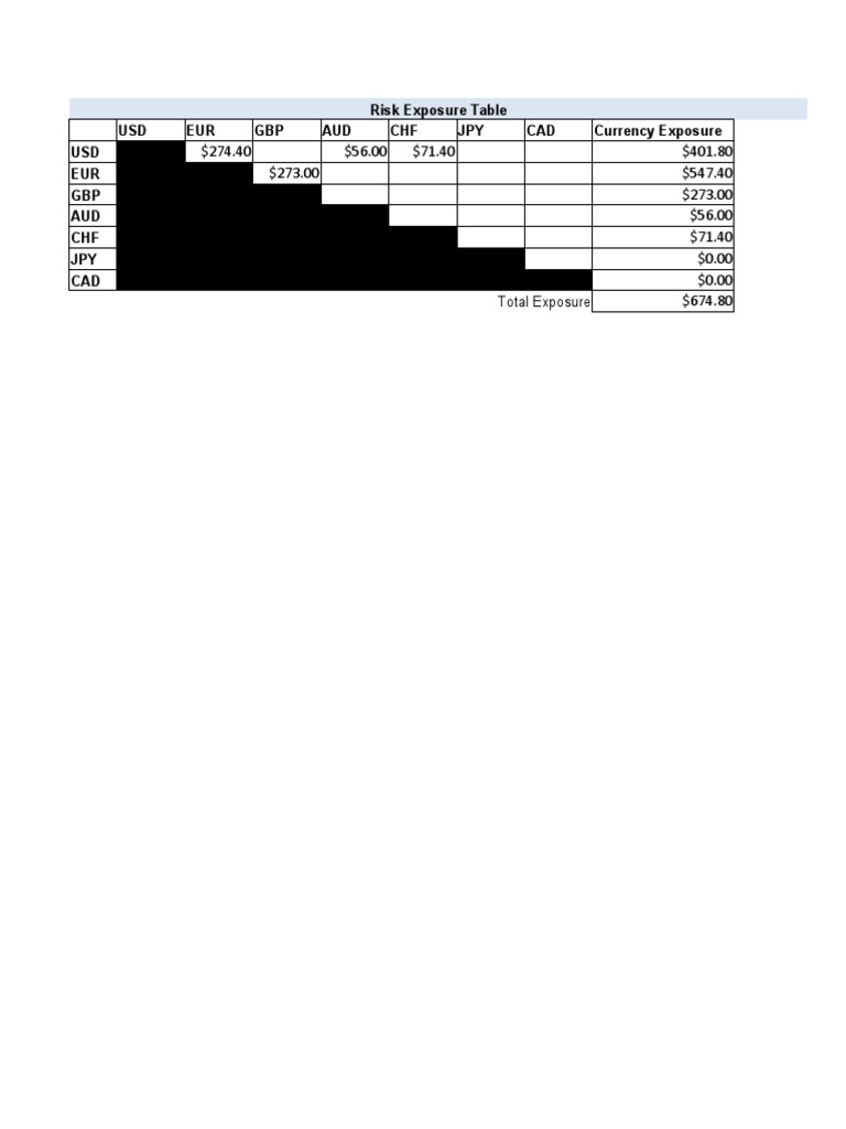 Currency Risk Exposure Summary | PDF