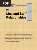 Chapt Er 17: Line and Staff Relationships