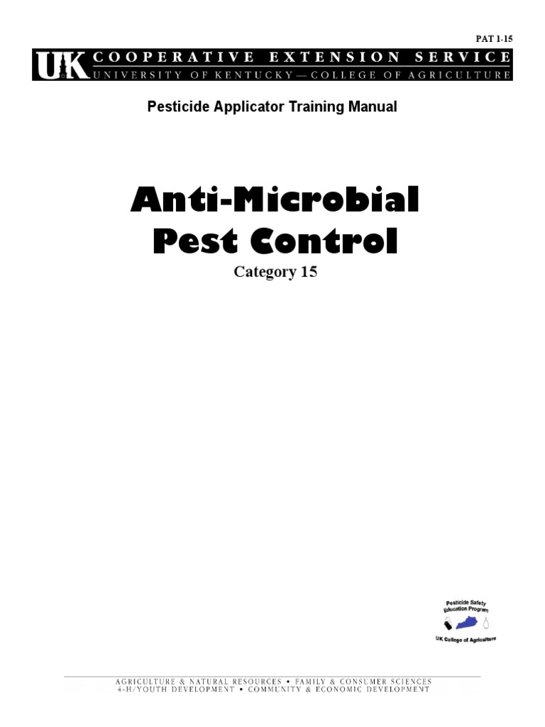 Anti Microbial Pest Control Manual Groundwater Bacteria