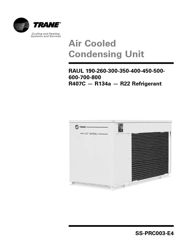 TRANE Condensor Data SS-PRC003-E4 - Raul | PDF | Gas Compressor | Air ...