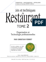 Savoirs Et Techniques de Restaurant Tome 2