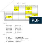 University Lecture Schedule