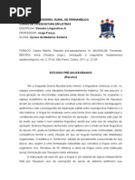 Estudos Pré-Saussurianos (Resumo)