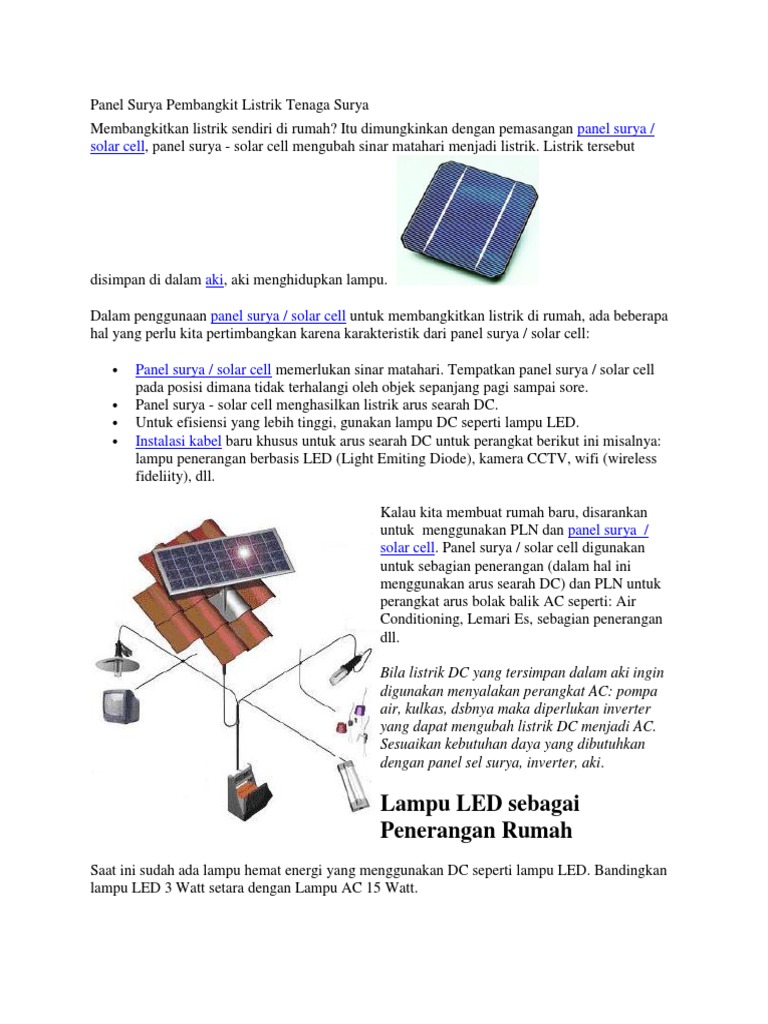 Panel Surya Pembangkit Listrik Tenaga Suryadocxx