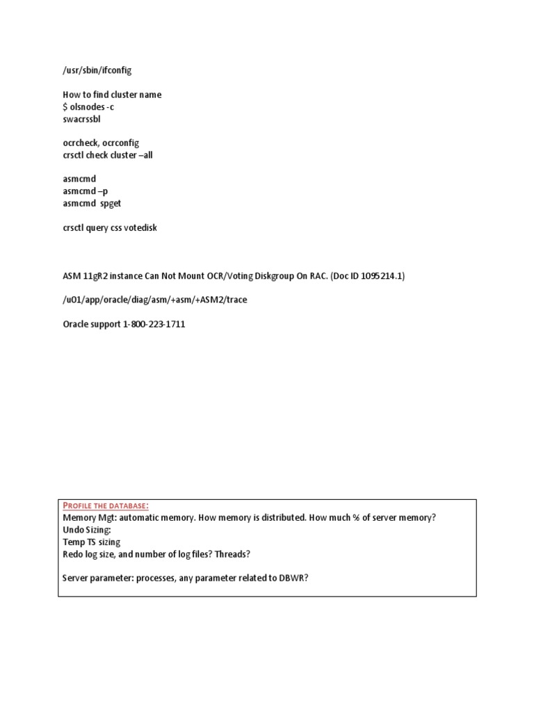 Oracle RAC Cluster Troubleshooting Guide | PDF