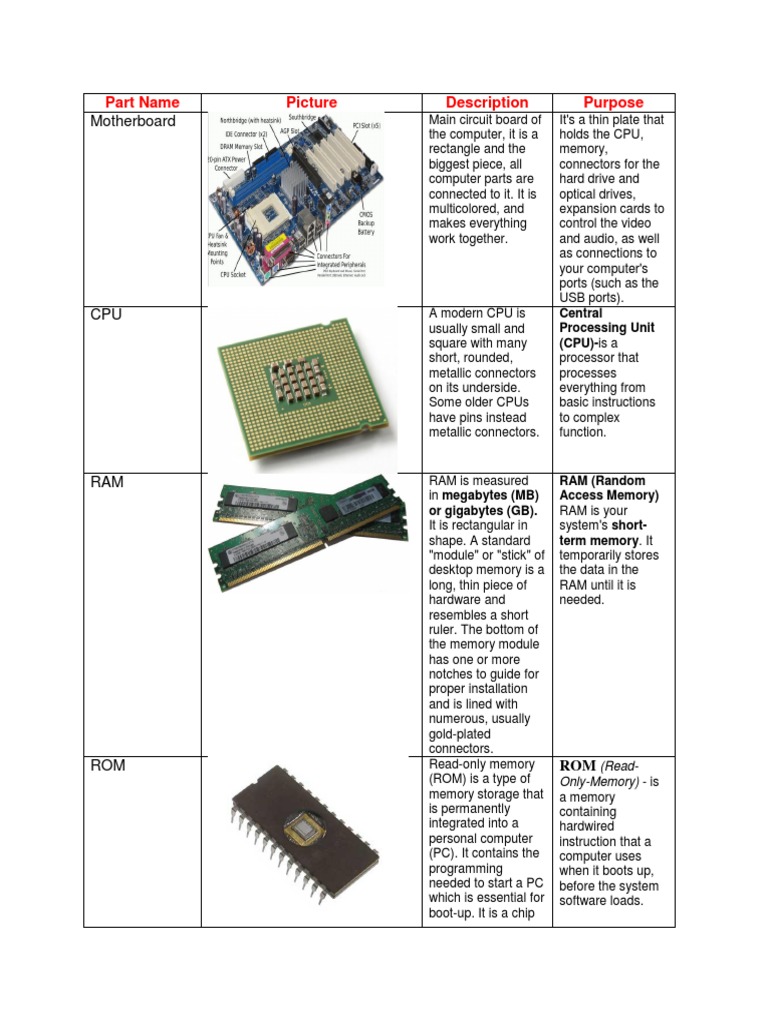 Compter Components | PDF | Computer Data Storage | Floppy Disk