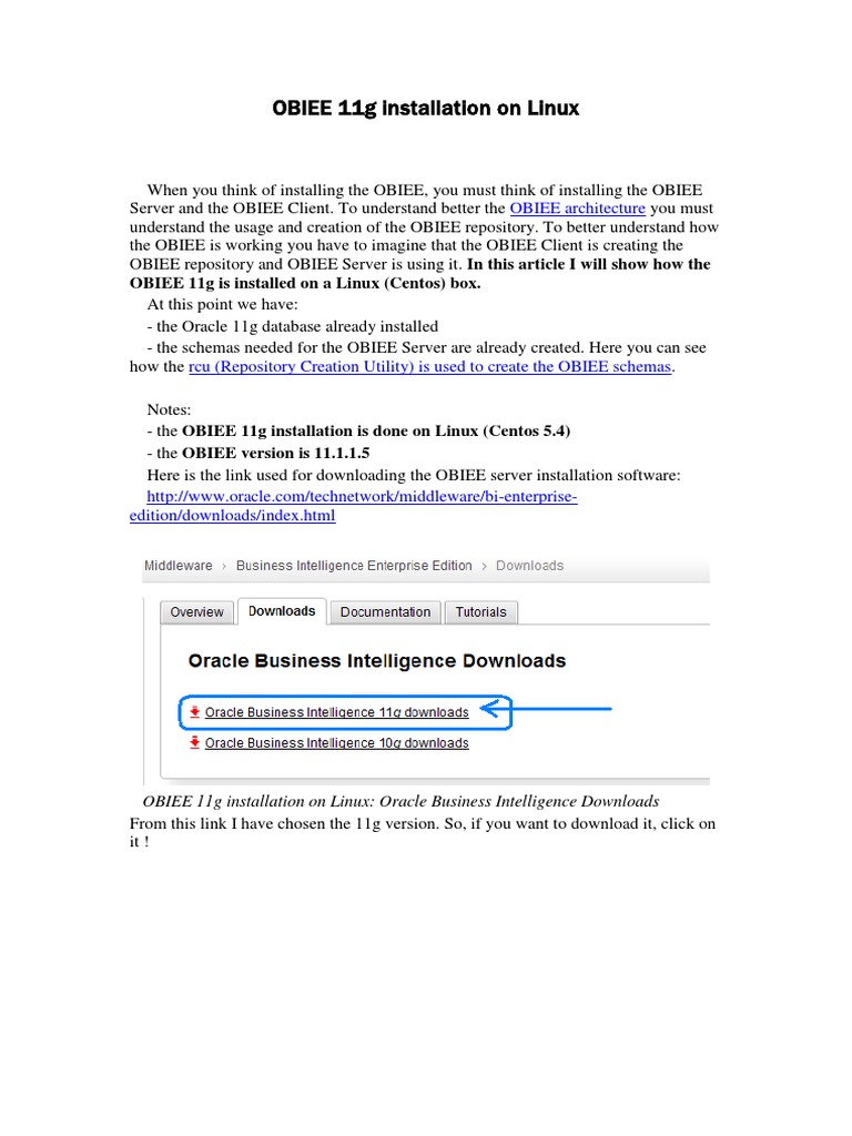 A Detailed Guide to Installing Oracle Business Intelligence 11g on ...