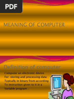 Meaning of Computer