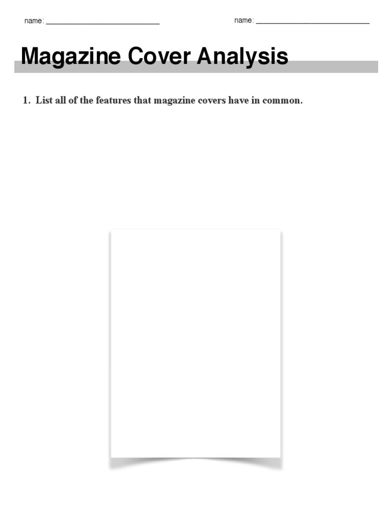 Magazinecoveranalysis | PDF