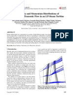 The Density and Momentum Distributions of 2-Dimensional Transonic Flow in An LP-Steam Turbine
