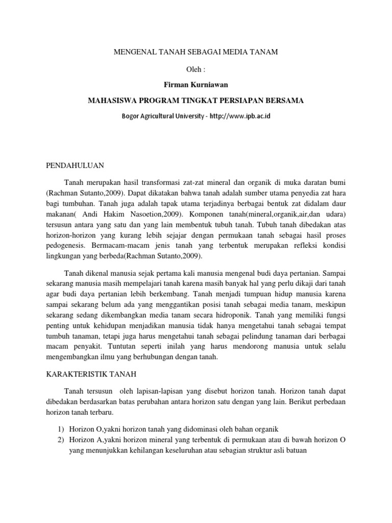 Berikut Ini Termasuk Media Tanam Organic Kecuali Berbagi 