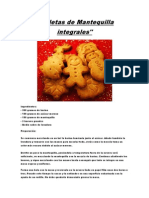 Galletas de Mantequilla Integrales