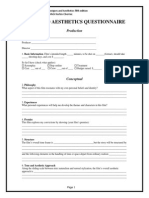Form Aesthetics Questionnaire