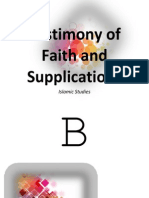 Testimony of Faith and Supplications Islamic Studies