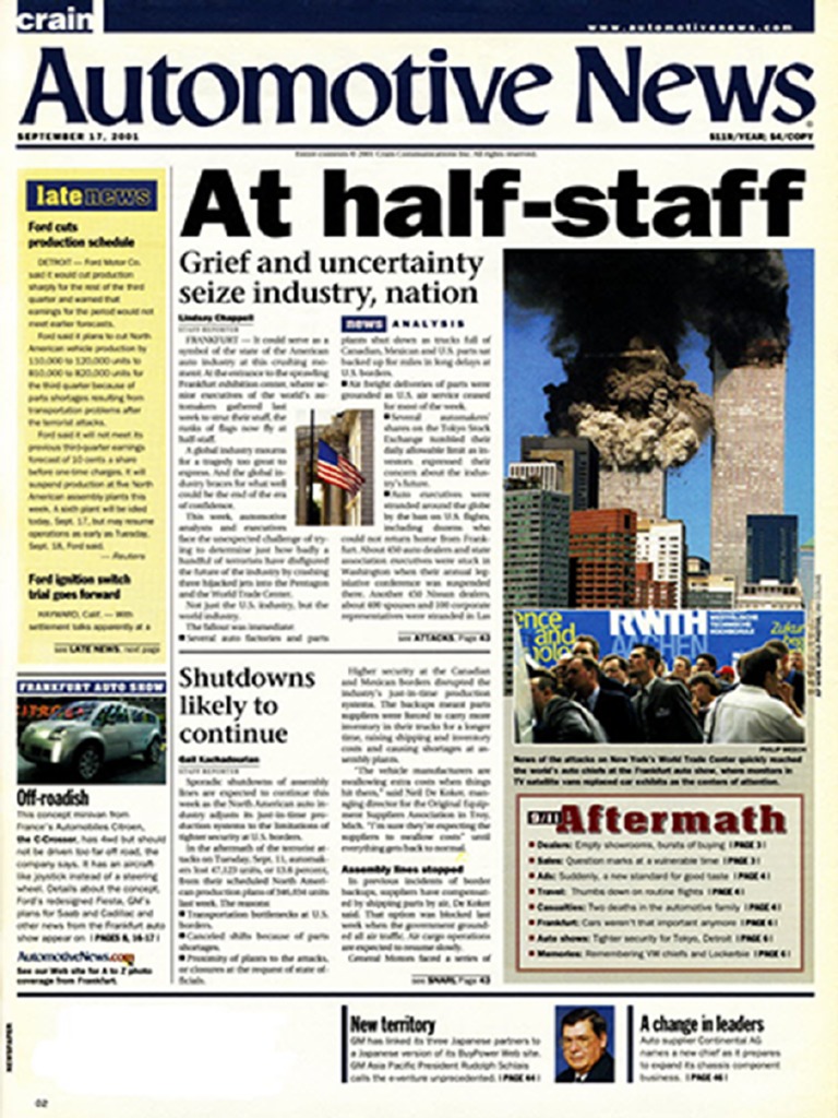 Automotive News 9/11 Coverage | PDF
