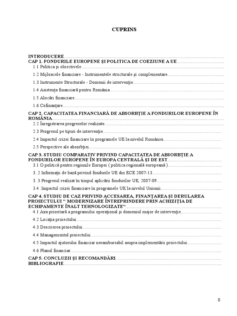 Proiect Fonduri Europene | PDF