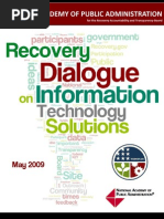 Download A Recovery Dialogue on IT Solutions After-Action Report by Collaboration Project SN23945956 doc pdf