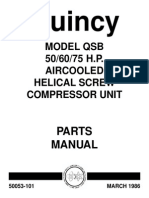 Quincy QSB Aircooled Screw Compressor Parts Manual