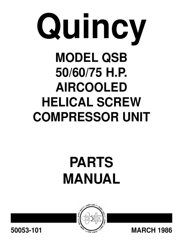 Manual Compresor Quincy PDF