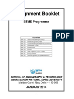 Assignment Booklet: BTME Programme