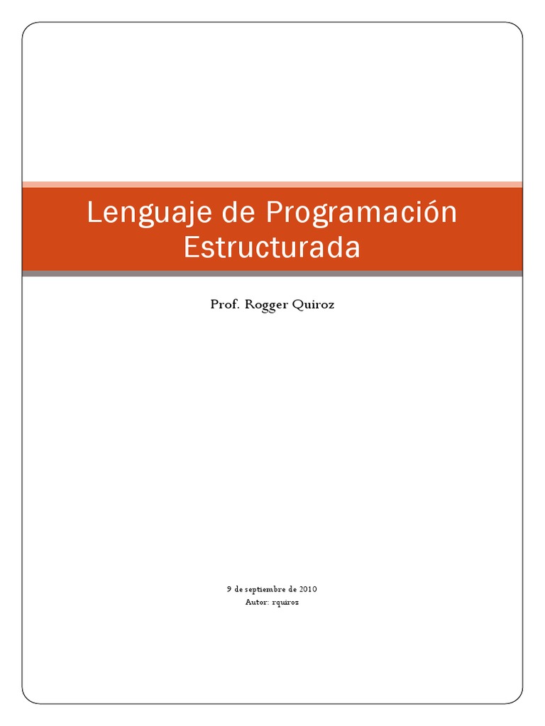 Programacion-Estructurada S1 | PDF